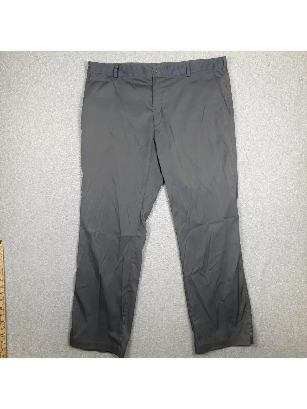 Nike Golf Men's Size 40x32 Black Flat Front Dress Pants Trousers Ankle Length